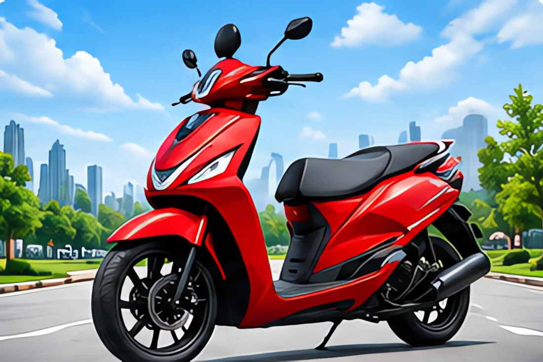 Thợ lắp ắc quy mới vào hộc xe tay ga